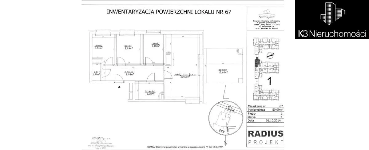 4 pokoje blisko Parku Szczęśliwickiego 