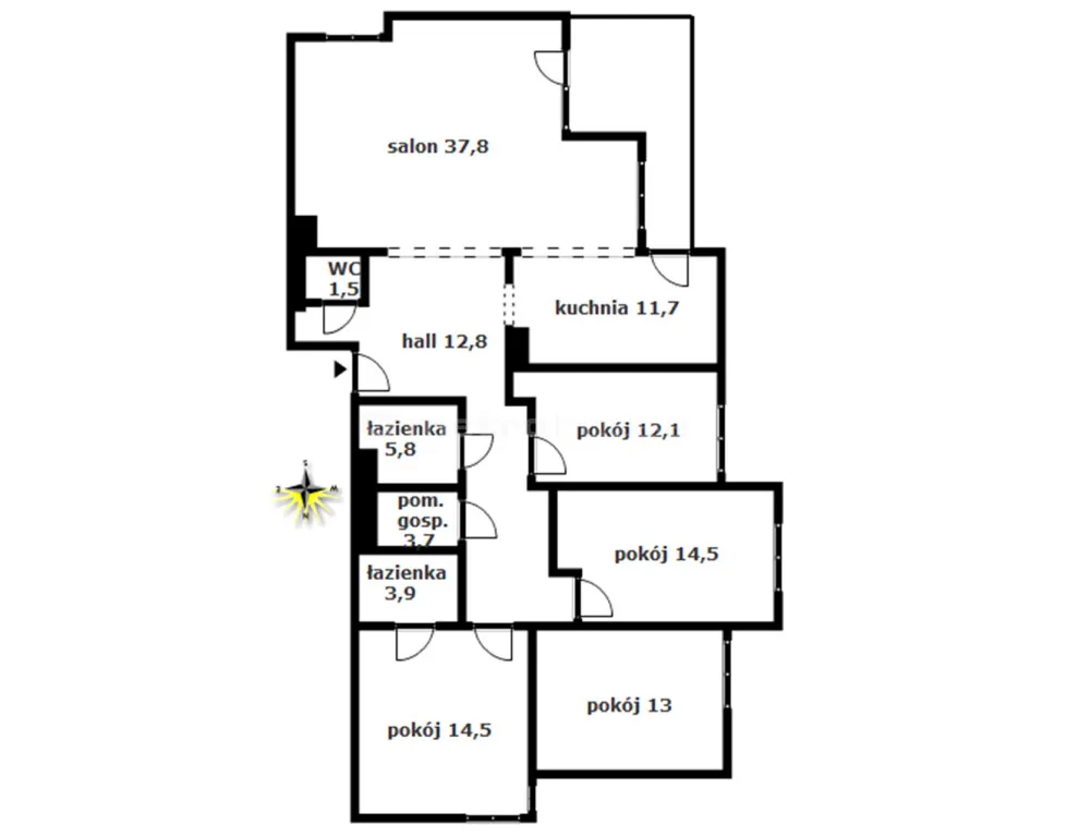 Mieszkanie do wynajęcia, 135 m², 5 pokoi Warszawa Śródmieście 