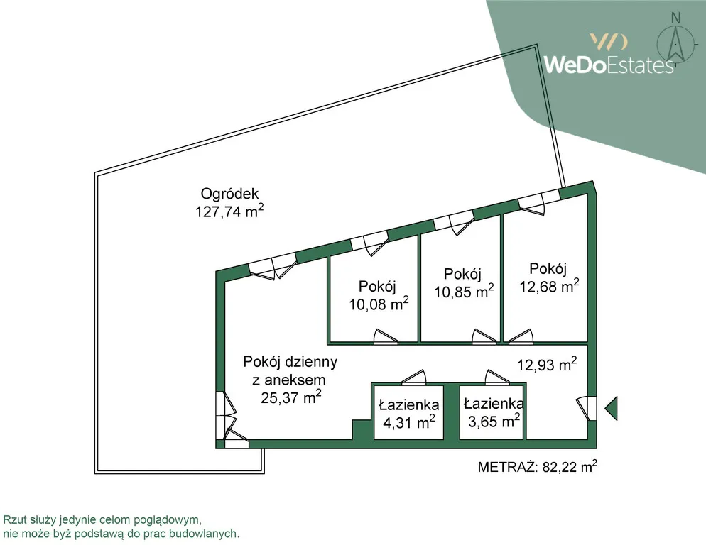 Ogród 127m2!4 pokoje blisko metra, do zamieszkania 