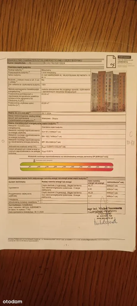 Mieszkanie na Żoliborzu 63,8 m2 do remontu.