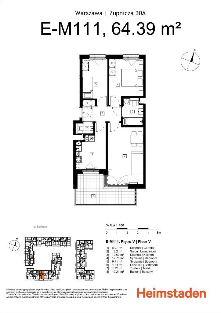 3pokoje duży balkon|Nowe osiedle|Ochrona|Żupnicza