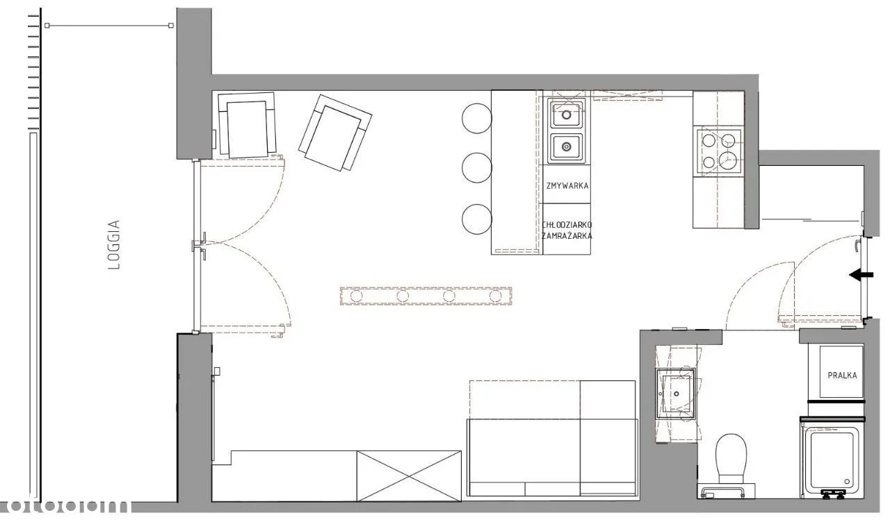 Gocław, Kawalerka 34,4 m2 + loggia.