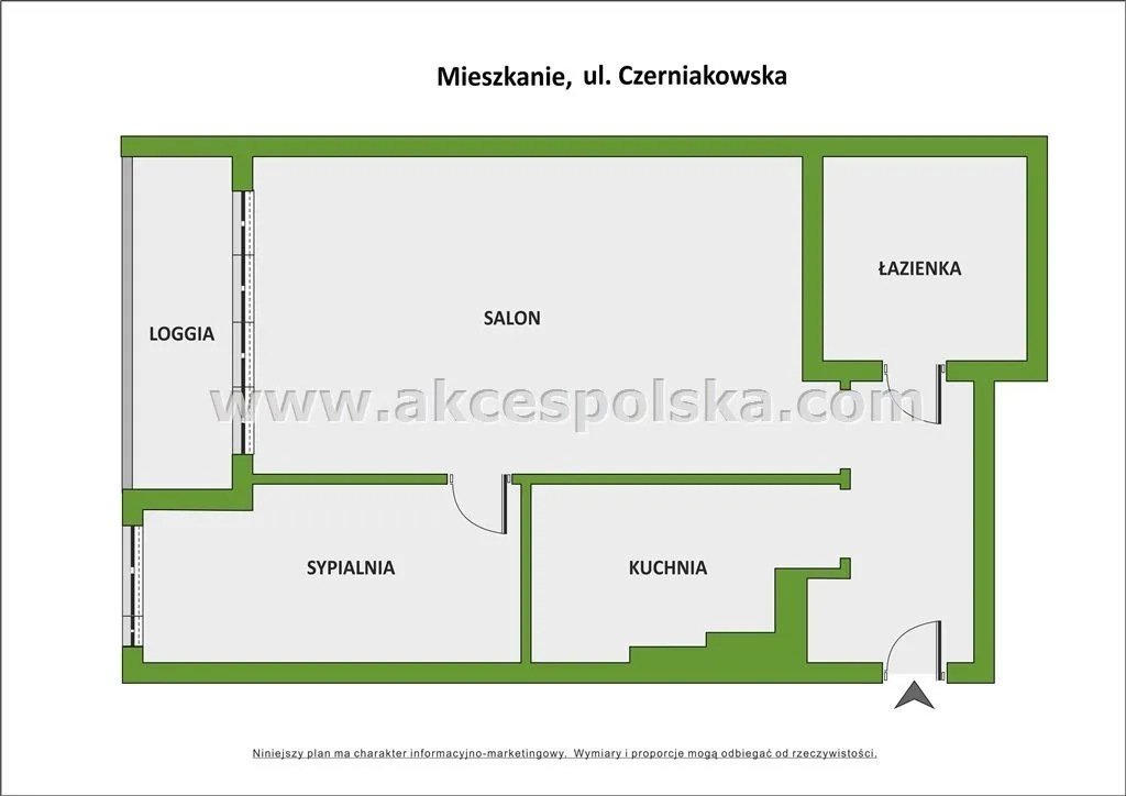 Do sprzedaży mieszkanie 2-pokojowe CZERNIAKÓW 