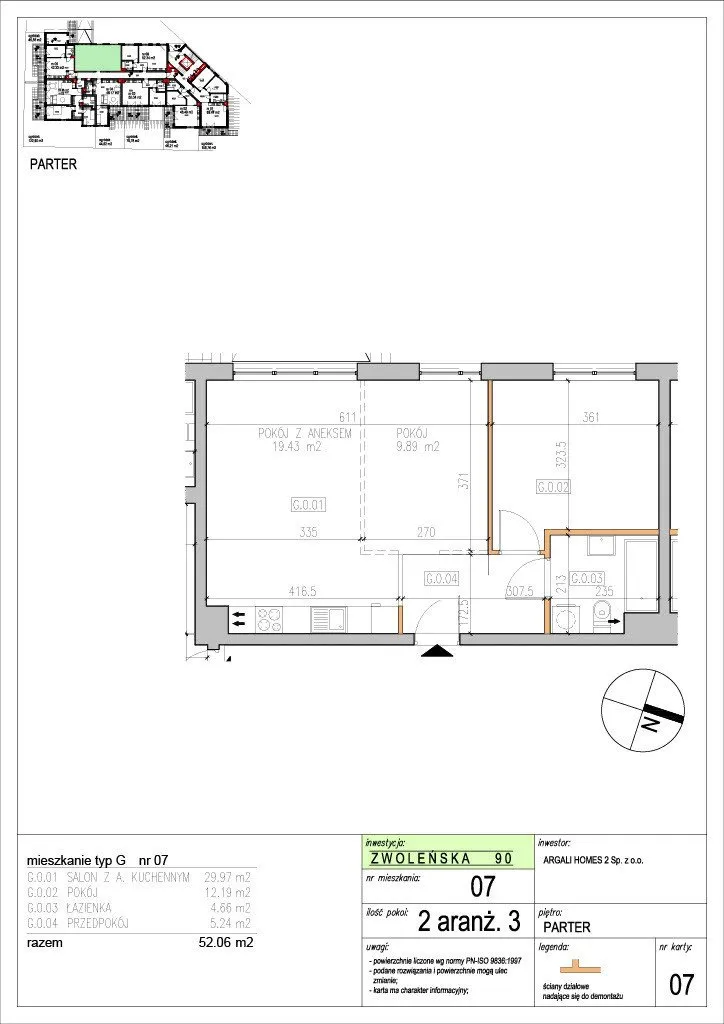 Mieszkanie 2pokojowe 52 m2 | od Dewelopera | Wawer