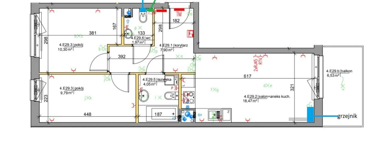 3-pokojowe mieszkanie na sprzedaż | 54 m2 + balkon