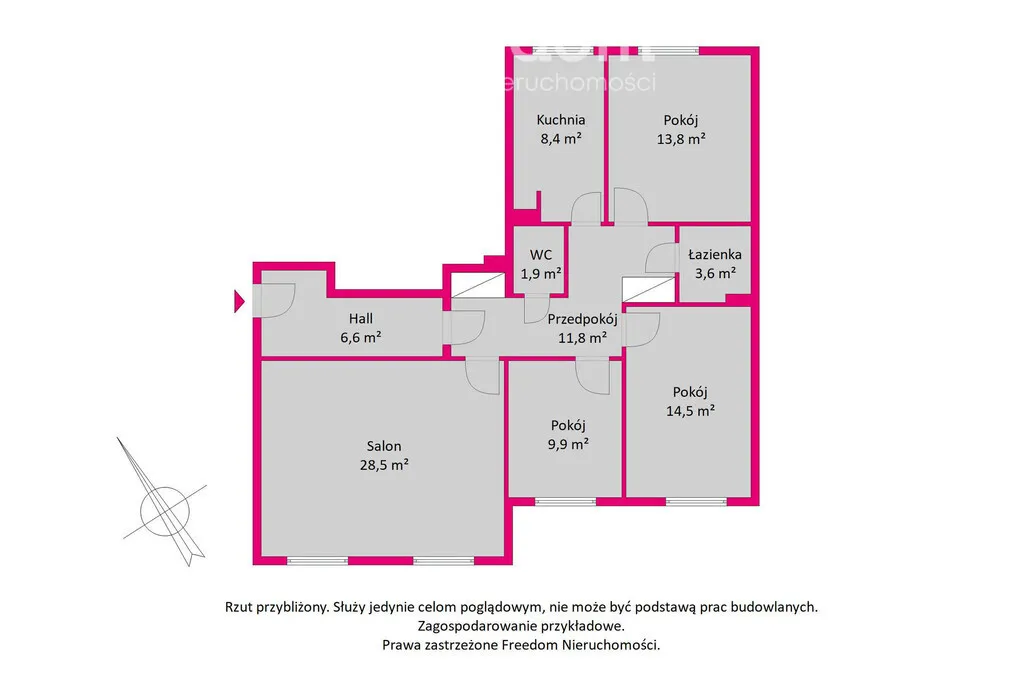 4 pokoje, 99 m2 w doskonałej lokalizacji 