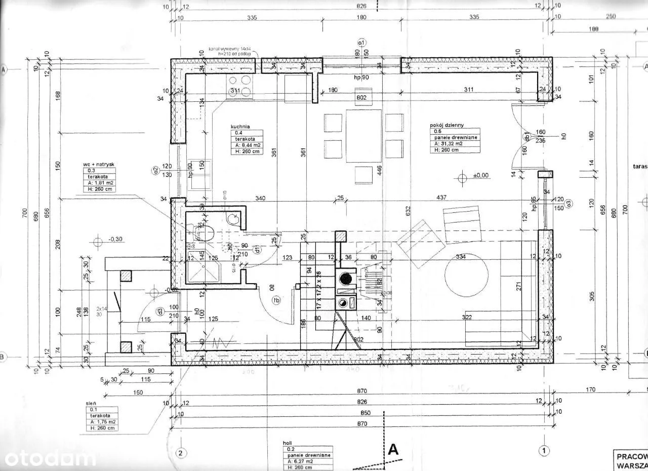 Dom wolnostojący 83,79m2 na działce 1001m2