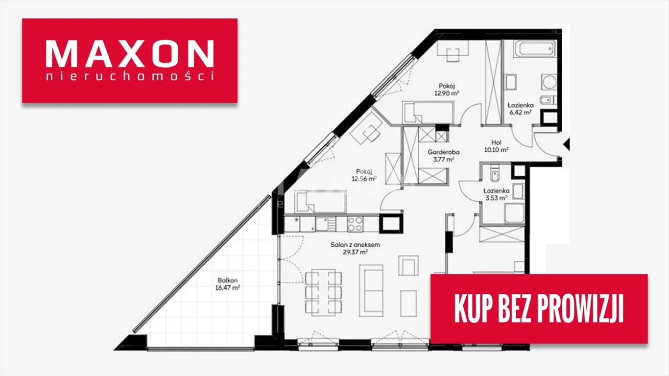 Mieszkanie na sprzedaż 4 pokoje 92m2