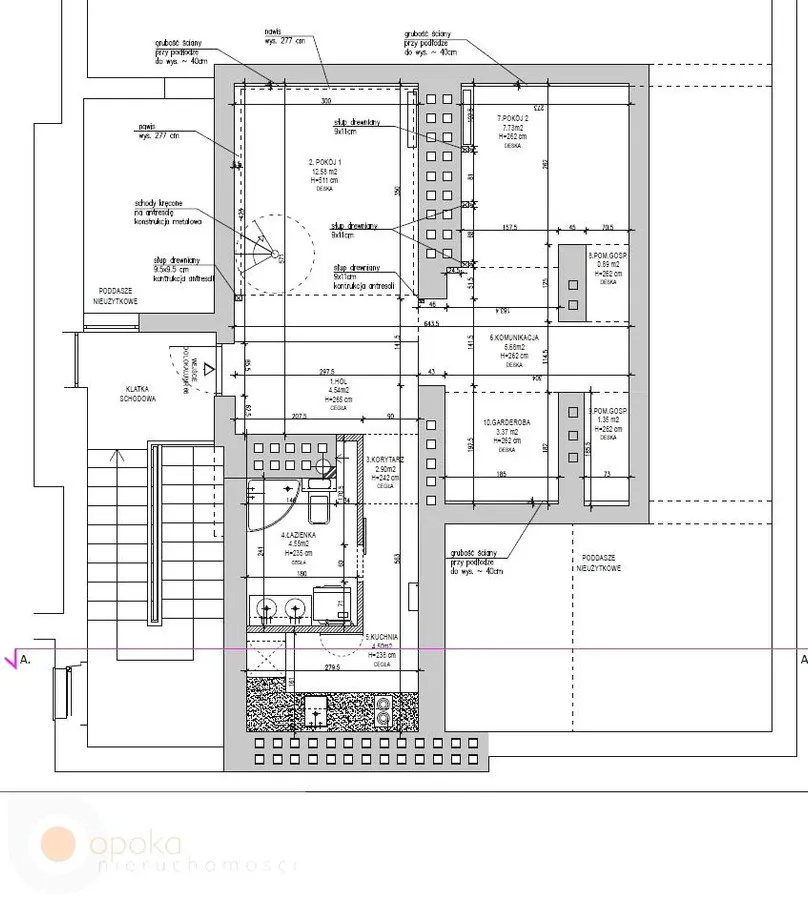 4 pokoje - dwa poziomy 85m2 ostatnie piętro 