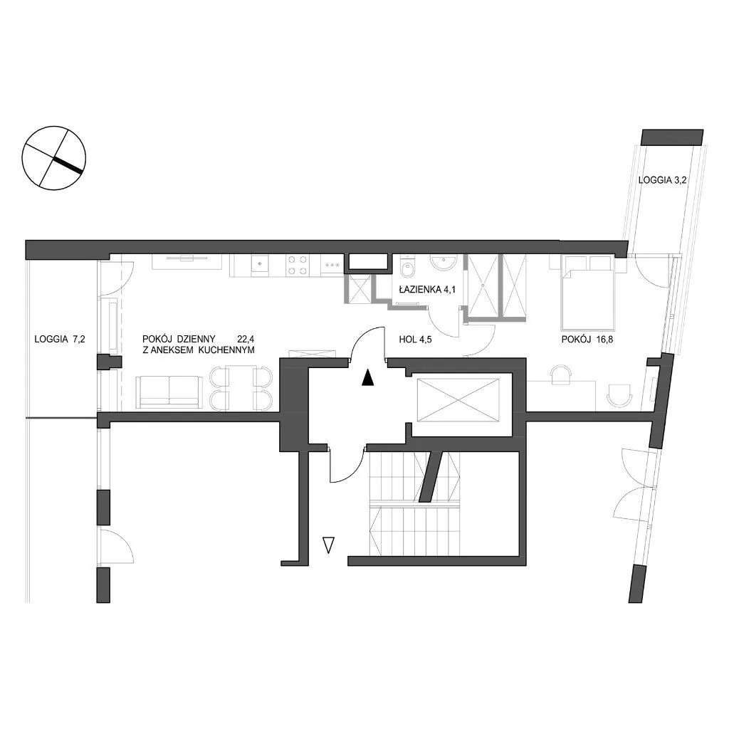 2-pokojowe 47m2 z miejscem postojowym na Sielcach