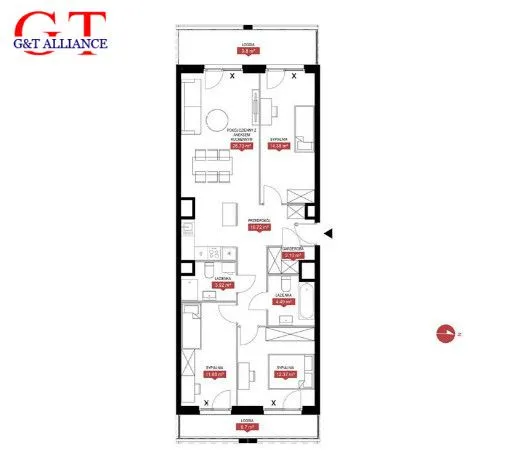 Nowe 4 pok mieszkanie 86,36 m2, Mokotów, Służewiec 