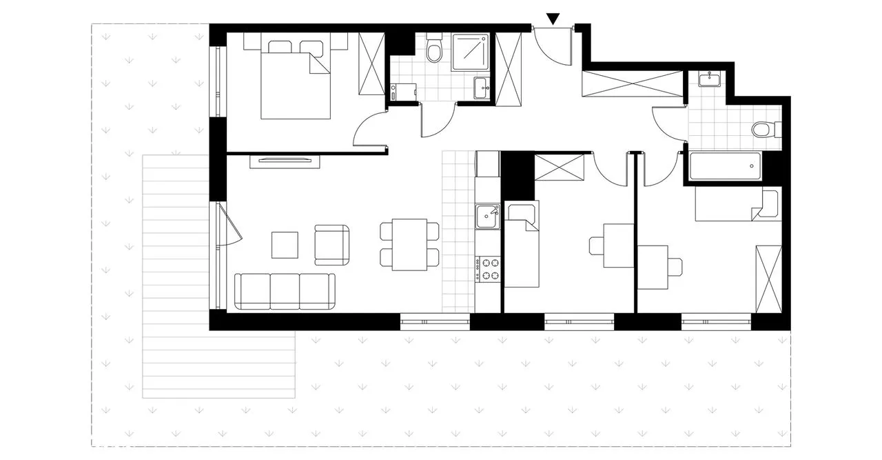 4-pokojowe mieszkanie 73m2 + ogródek