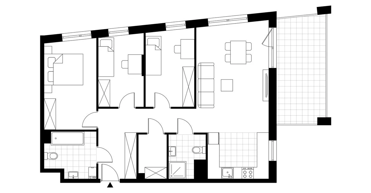 4-pokojowe mieszkanie 82m2 + balkon Bezpośrednio