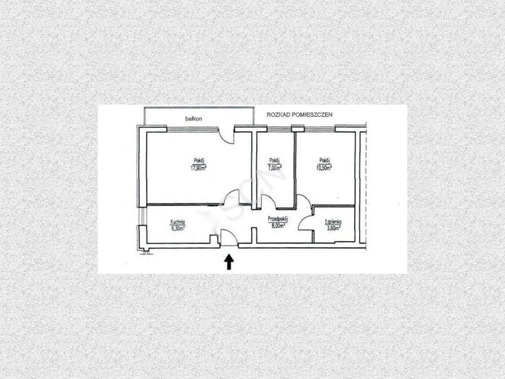 3-pokojowe, ustawne mieszkanie o powierzchni 53 m² 