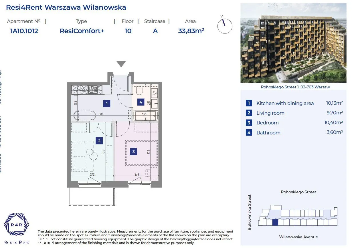 2 pokoje metro Wilanowska od 03 luty