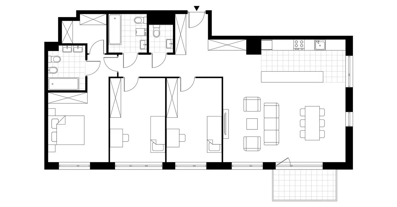 4-pokojowe mieszkanie 123m2 + balkon Bezpośrednio