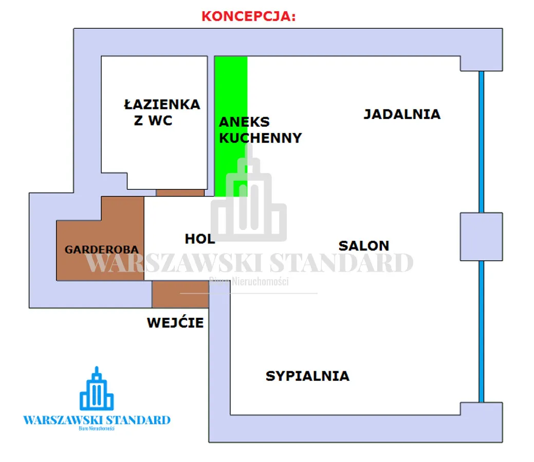 Kawalerka z malowniczym widokiem na Warszawę - ul. Skolimowska 