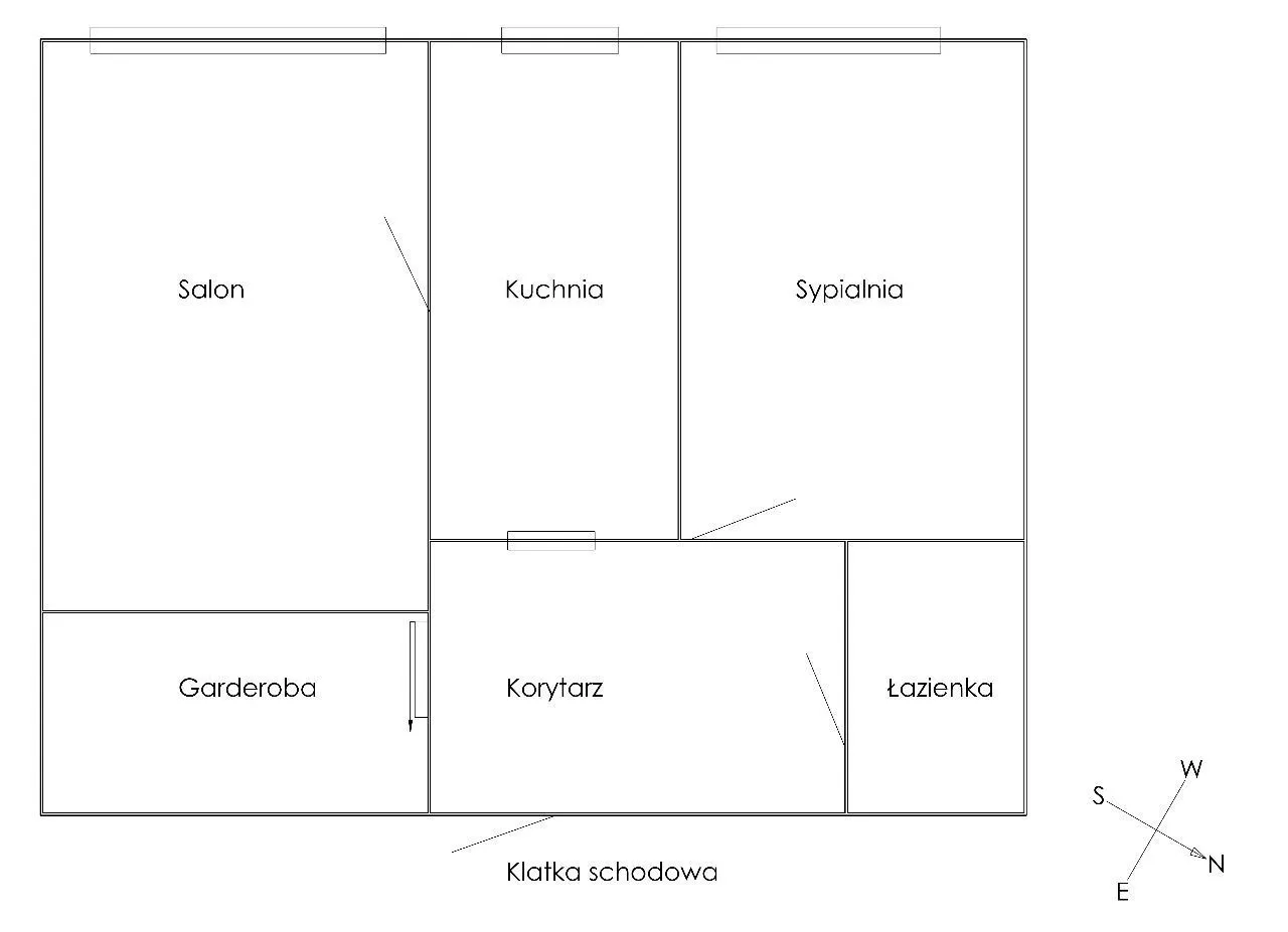 Dwupokojowe z garderobą 56,6m2