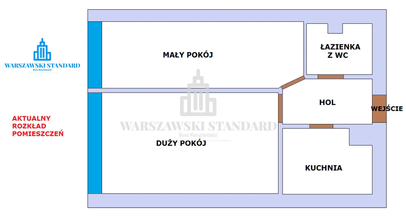 Dwupokojowe mieszkanie blisko metra Plac Wilsona