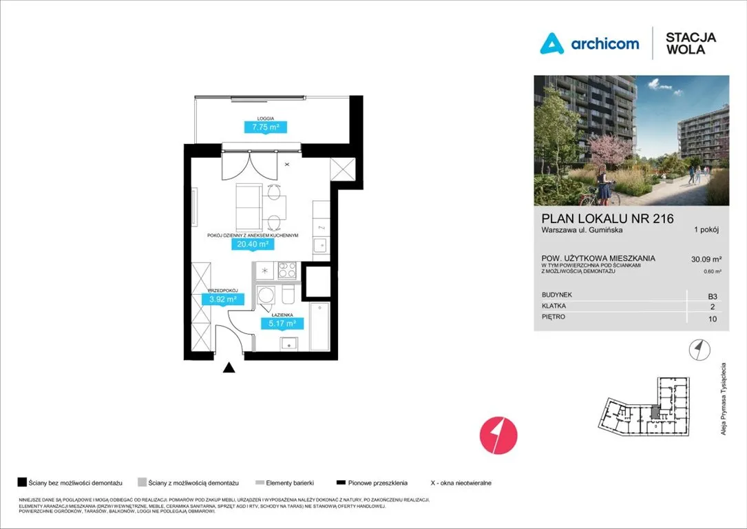 Sprzedam kawalerkę: Warszawa Wola , ulica Juliana Konstantego Ordona, 30 m2, 675400 PLN, 1 pokój - Domiporta.pl