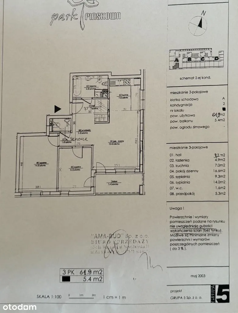 3-pokojowy apartament z garażem, blisko Arkadii