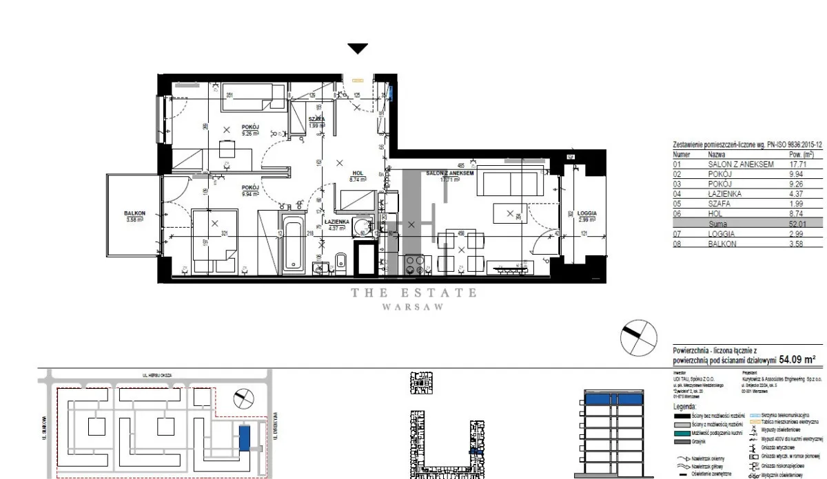 Sprzedam mieszkanie trzypokojowe: Warszawa Ursus , ulica Herbu Oksza, 54 m2, 730000 PLN, 3 pokoje - Domiporta.pl