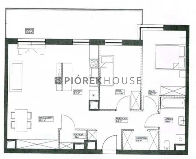 3-pokojowe mieszkanie na Wilanowie 