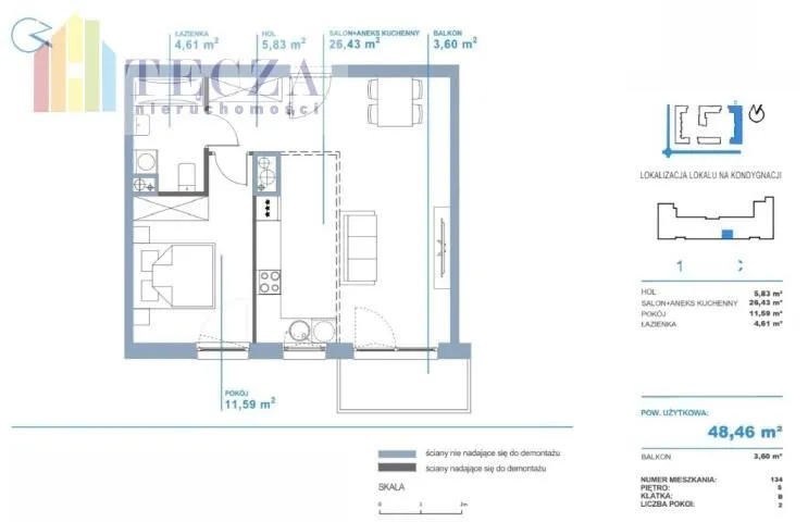 Ostatnie,przestronne 2 pok,49m2,przy Faktory Ursus