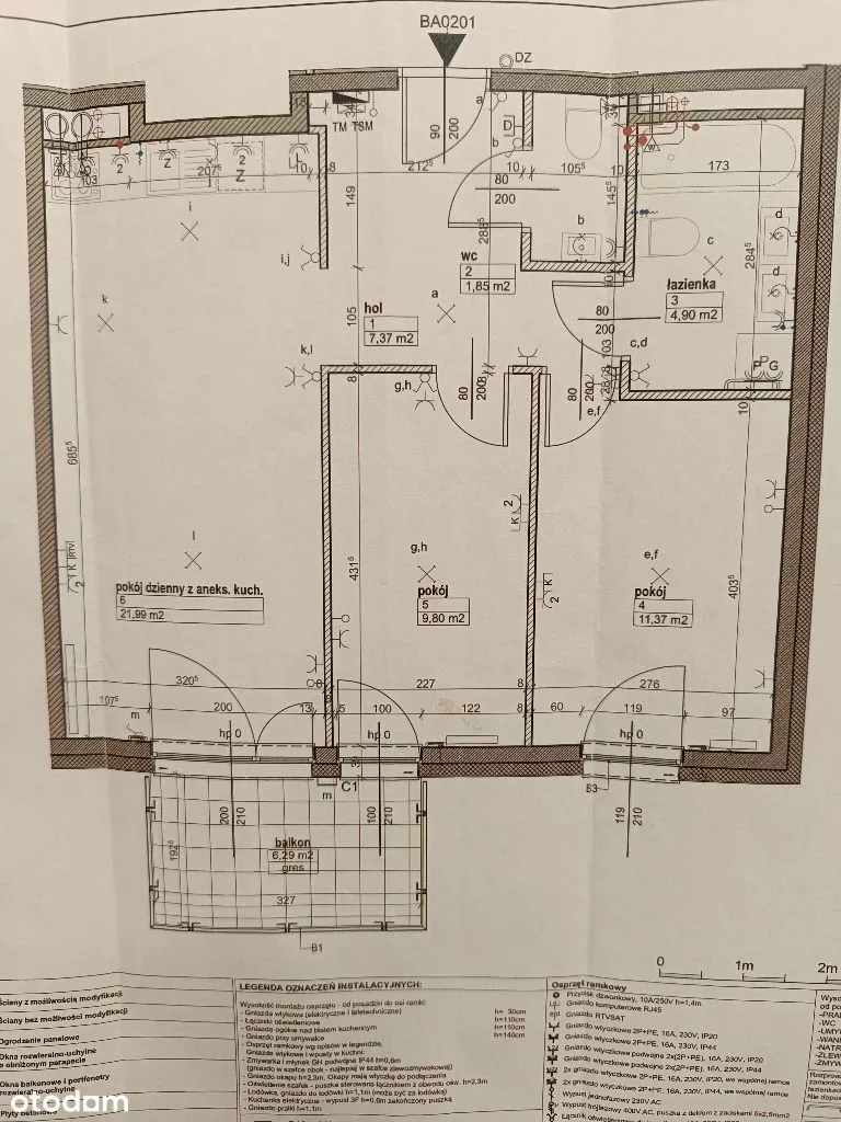 Mieszkanie 3-pokojowe- 57.42 m² ul.Marywilska W-wa