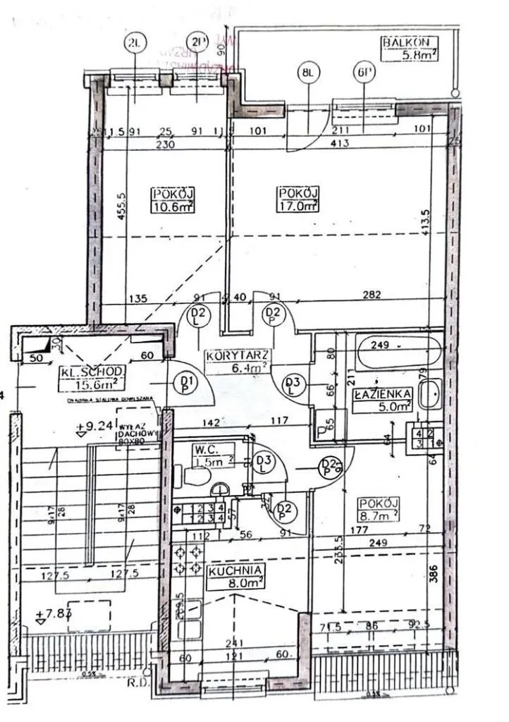 Przestronne mieszkanie 3 p. 60m2, balkon, garaż