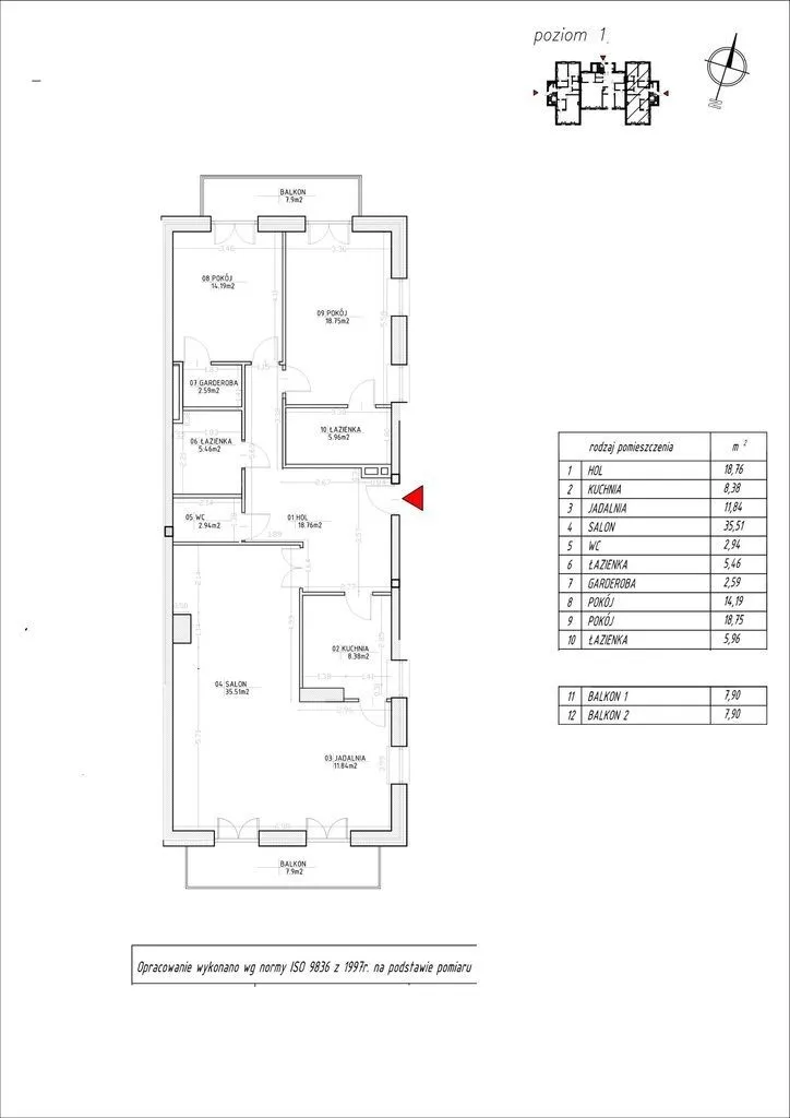 M 125,07 m2 -Bezbarierowy parter + ogródek 232 m2