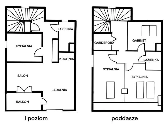 Bezczynszowe dwupoziomowe mieszkanie