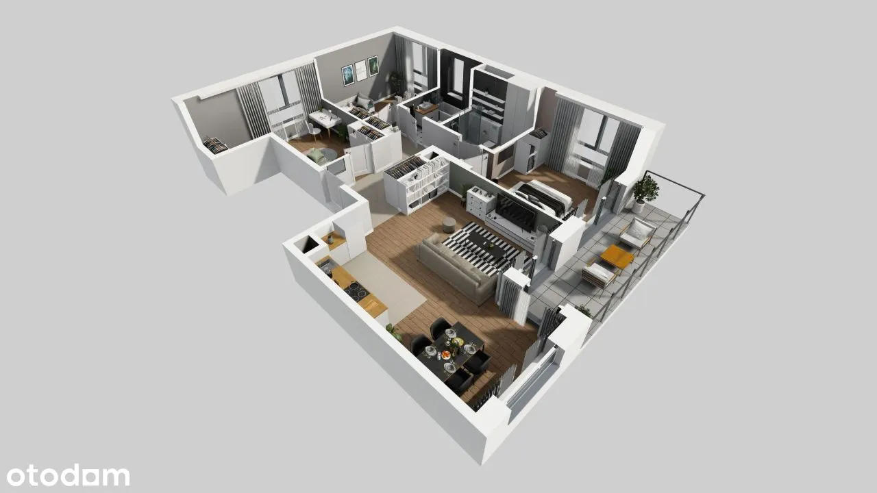 Trzystronny i nasłoneczniony Apartament 87m2 - w sercu Mokotowa