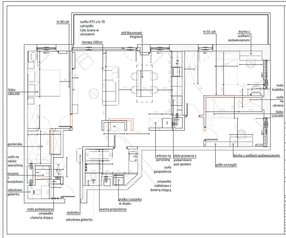 Apartament na Domaniewskiej, 4 pokoje 