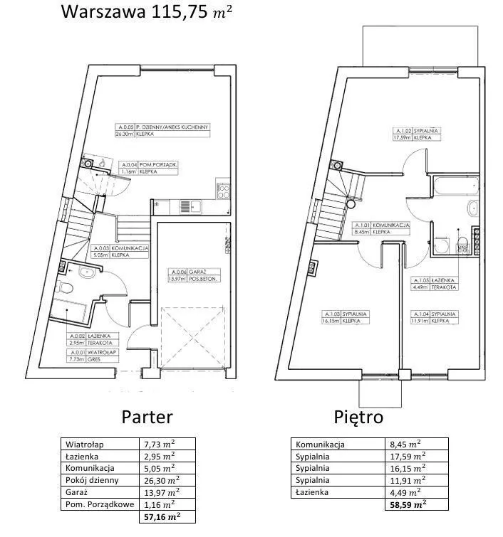 Skrajny segment, Wilanów, ul.Starodawna 115m2, 4p