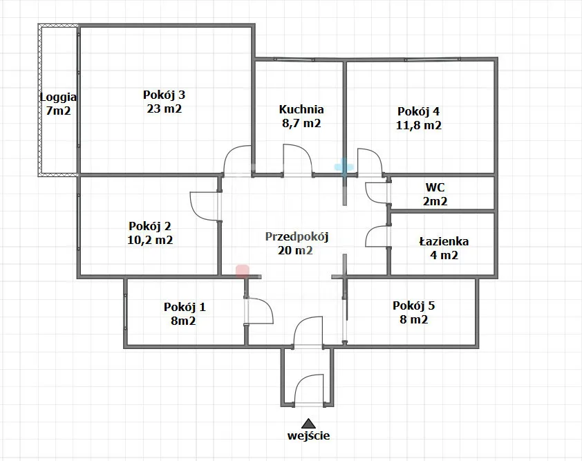 4 Pokoje * Piwnica * Metro * Garderoba * Loggia * 