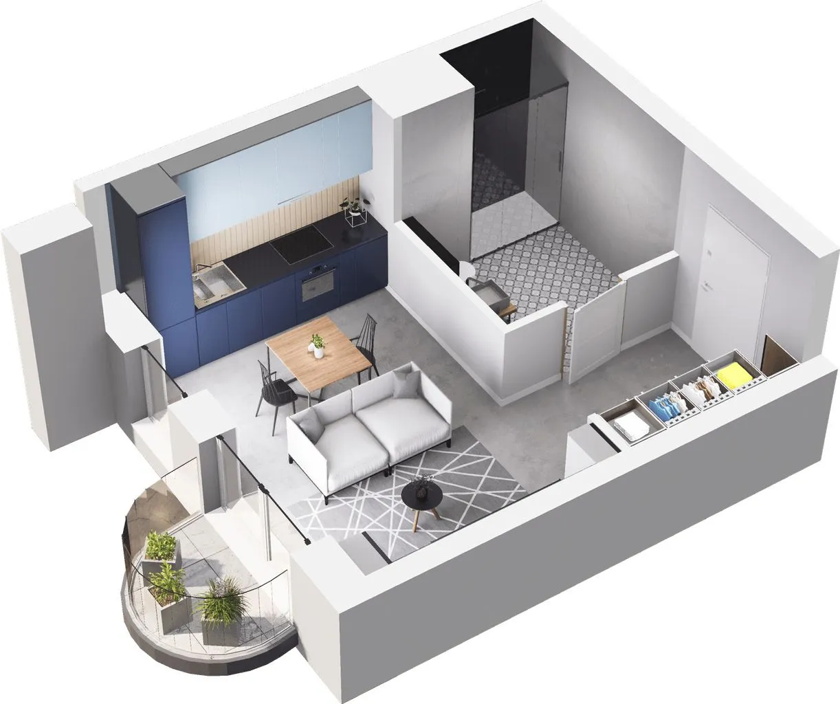Apartament | 5 min. centrum - Oval Sky