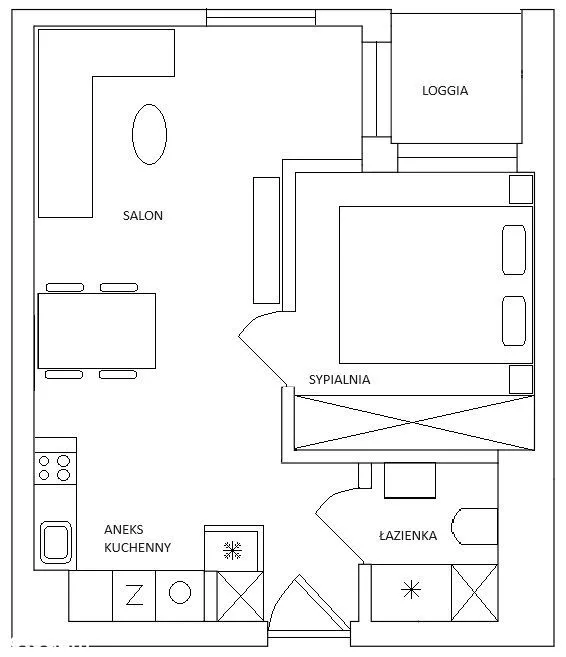 Muranów 2-pokoje 37m Pokorna garaż balkon