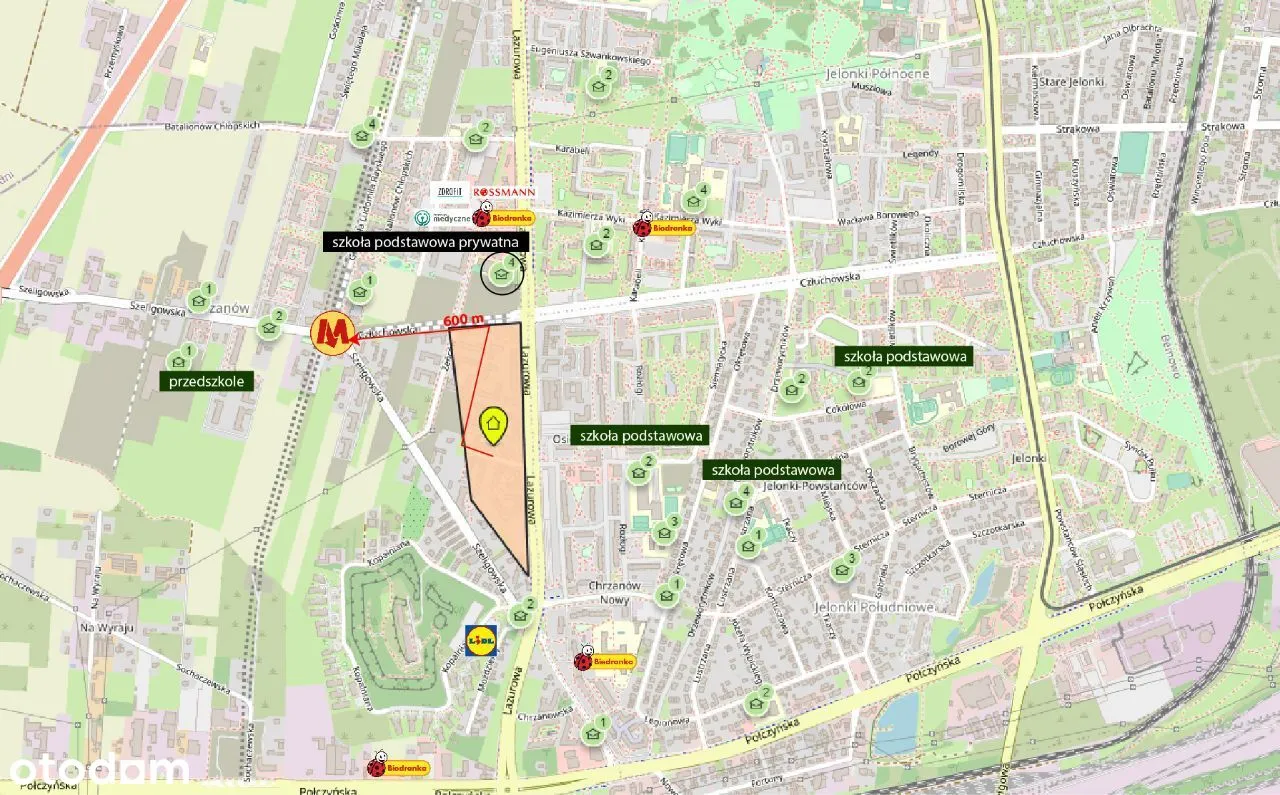 Mieszkanie w stanie deweloperskim, blisko metro