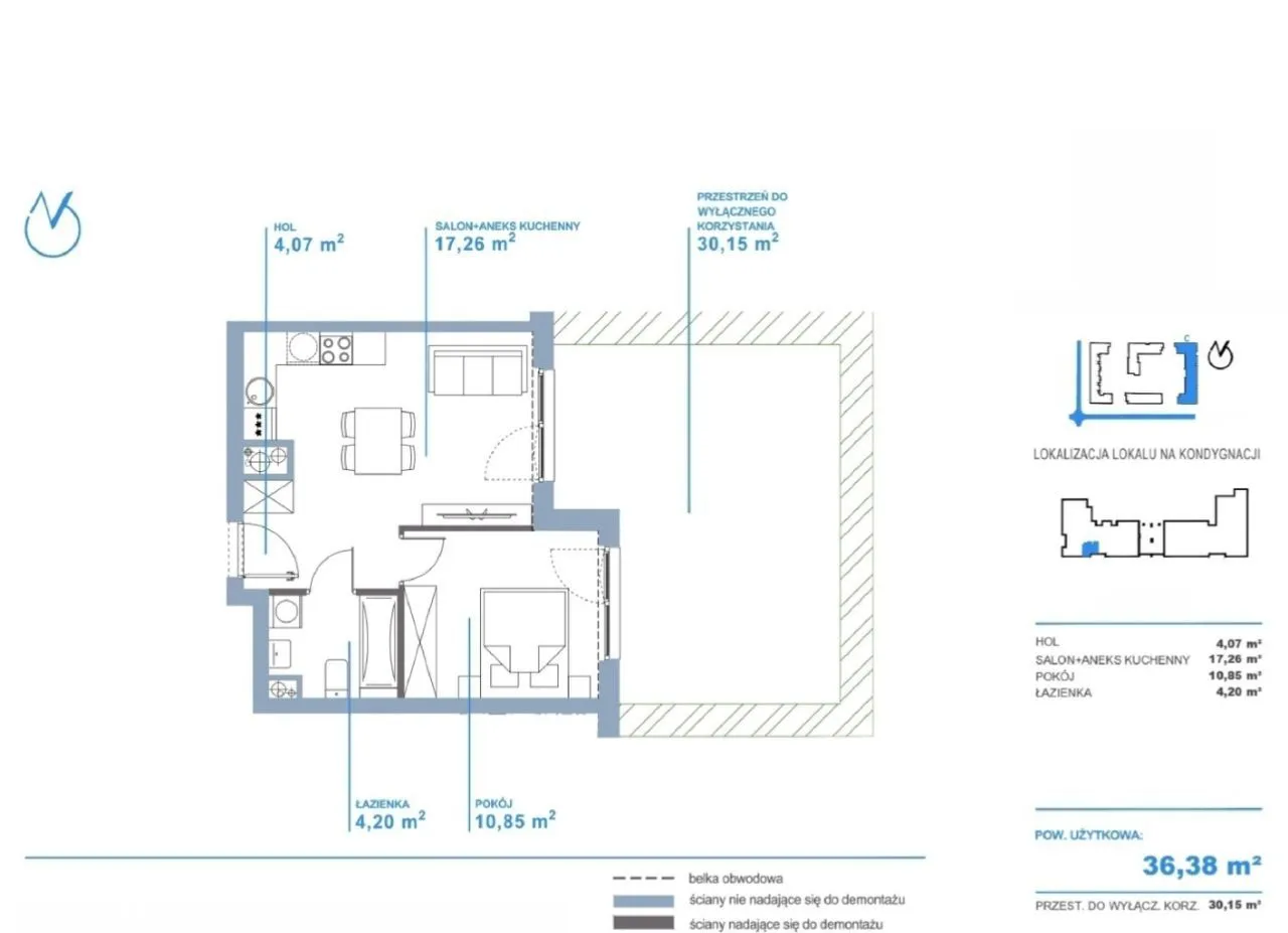 Nowe Mieszkanie 2-pokojowe 36 m2