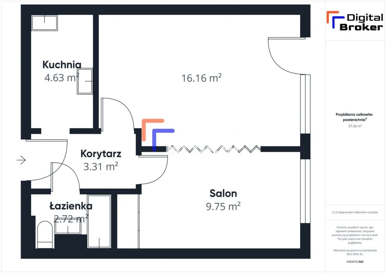 Mieszkanie na sprzedaż, 37 m², 2 pokoje Warszawa 