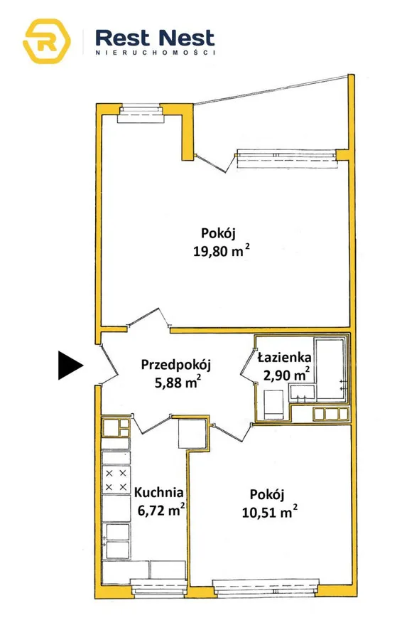 2 pok. 45,80 m2 - do remontu - Bemowo Jelonki Płn 