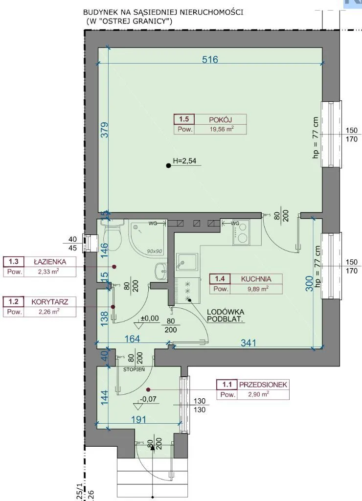 Miedzeszyn, ul. Lawinowa 5, 37 m2, ogród 100 m2