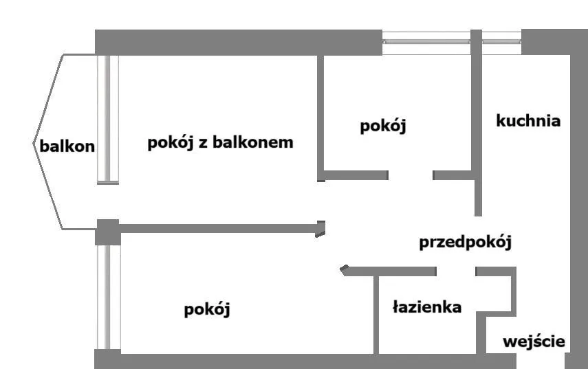 3 pokoje Górnośląska Powiśle Śródmieście