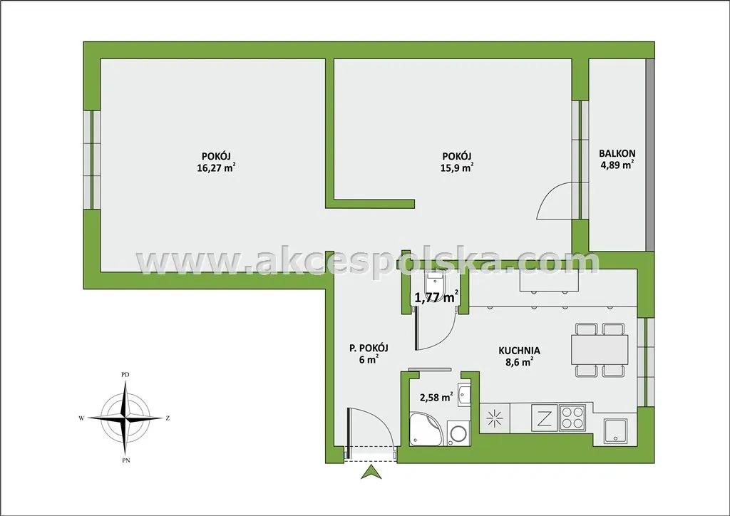 Mieszkanie na sprzedaż, 52 m², 2 pokoje Warszawa Ochota Filtry 