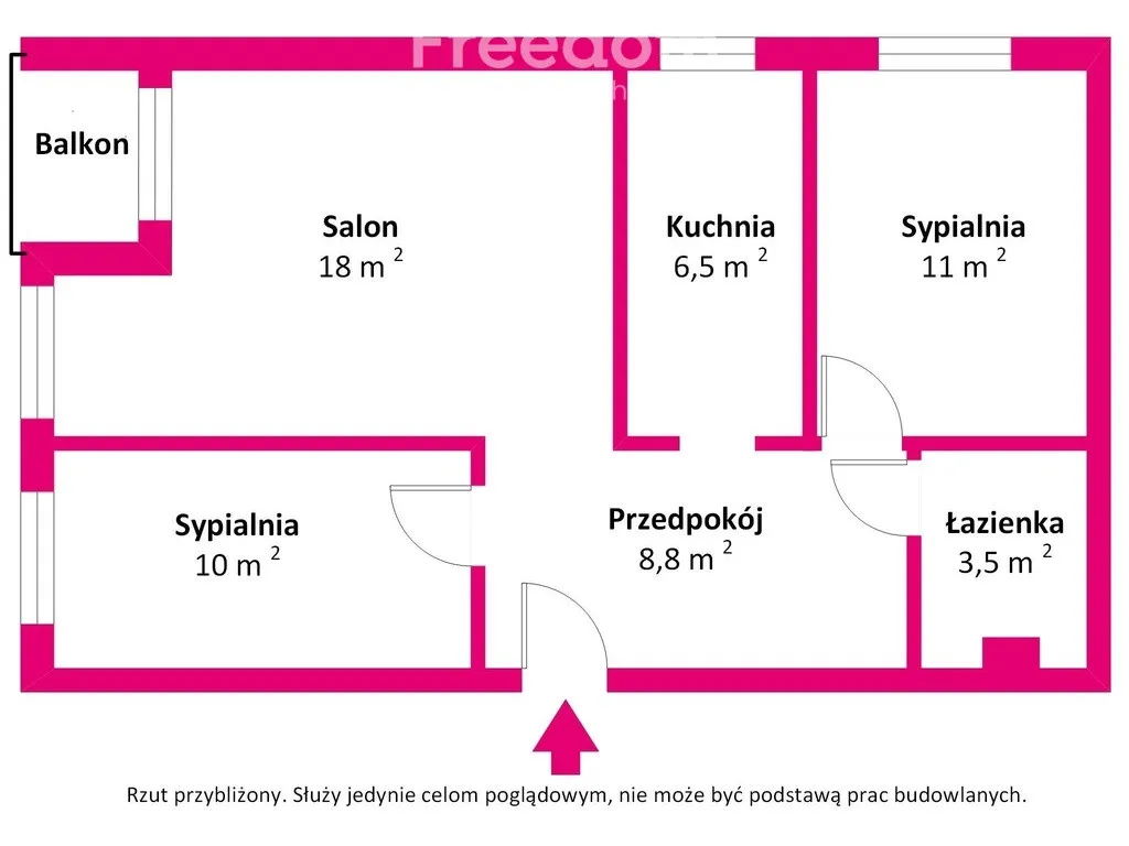 Funkcjonalne 3-pokojowe mieszkanie z klimatyzacją 