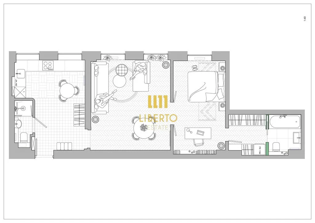 3-pokoje, 59m2 kamienica Praga Południe 