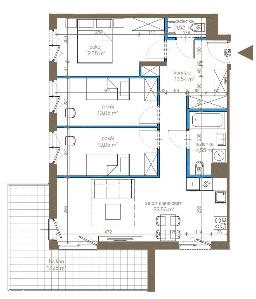 Przestronne mieszkanie | duży balkon | parking