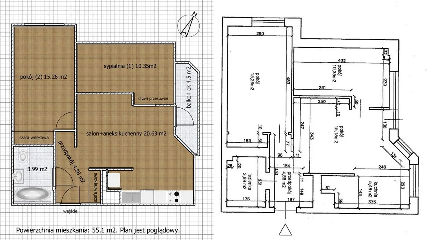 Sprzedam mieszkanie trzypokojowe: Warszawa Ursynów Natolin , ulica Franciszka Marii Lanciego, 55 m2, 964000 PLN, 3 pokoje - Domiporta.pl