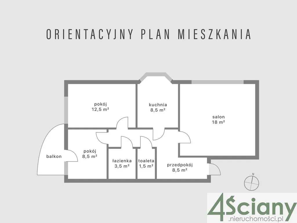 Mieszkanie na sprzedaż, 62 m², 3 pokoje Warszawa Ursus 